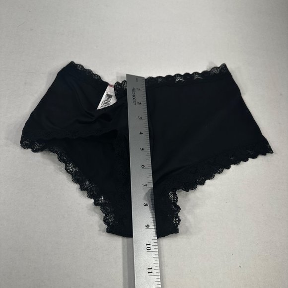 George Women's Size 7 Large Panty Cheeky Lace Waist Leg Openings Black New - Picture 10 of 10
